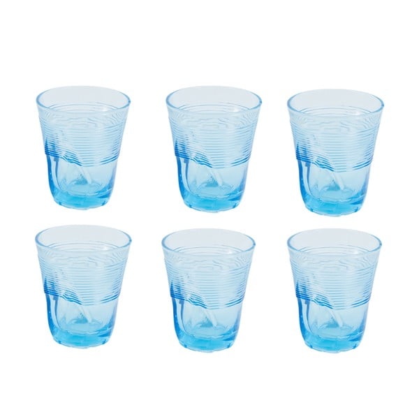 Sada 6 světle modrých sklenic Kaleidos, 360 ml