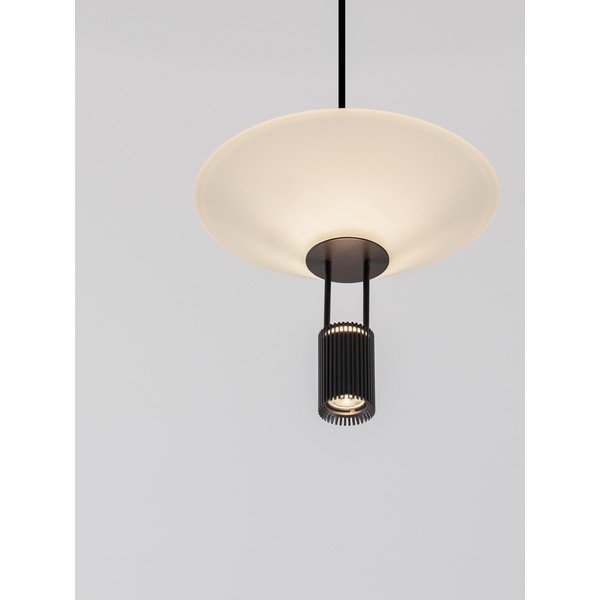 Matt must alumiiniumist LED-rippvalgusti akrüülklaasist varjuga, ø 22 cm Anafi - Nova Luce-image-2