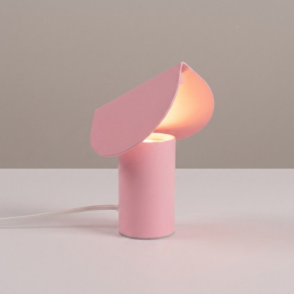 Roosa alumiiniumist LED-laualamp (kõrgus 15 cm) BISCUIT - Thoro-image-1