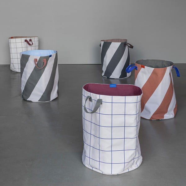 Tellisevärvi/kreem kangast pesukorv 5 l Diagonal - Mette Ditmer Denmark-image-3