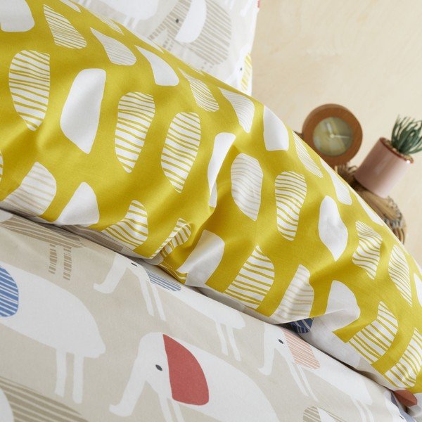 Puuvillane beebivoodipesu 200x135 cm Minbu Elephant - Pineapple Elephant-image-3