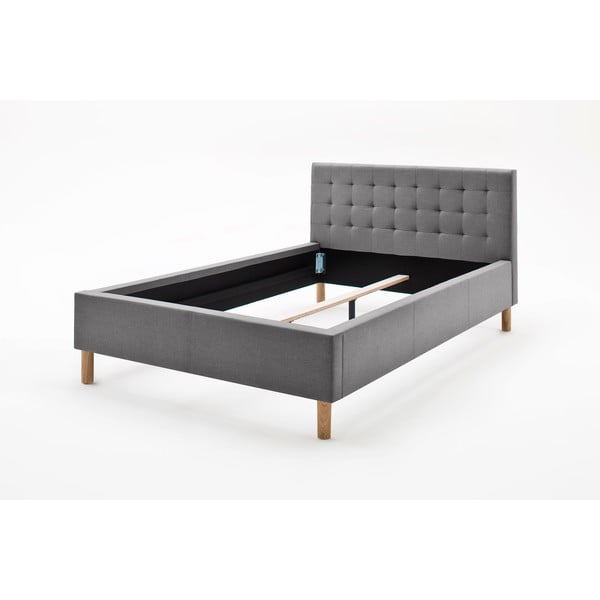 Helehall üheinimesevoodi 120x200 cm, polsterdatud 120x200 cm Malin - Meise Möbel-image-4