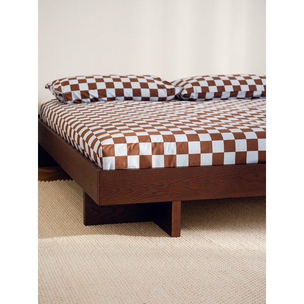 MDF-ist kaheinimesevoodi tammepuust dekoratsiooniga, ilma peatsita ja liistudest raamiga 180x200 cm naturaalses värvitoonis Kito - noo.ma-image-4