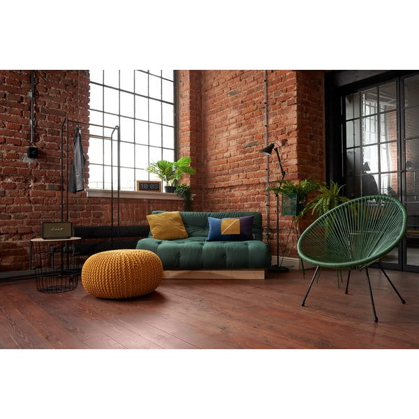 Kootud kollane pouf Kootud XL, ⌀ 70 cm - LABEL51-image-3