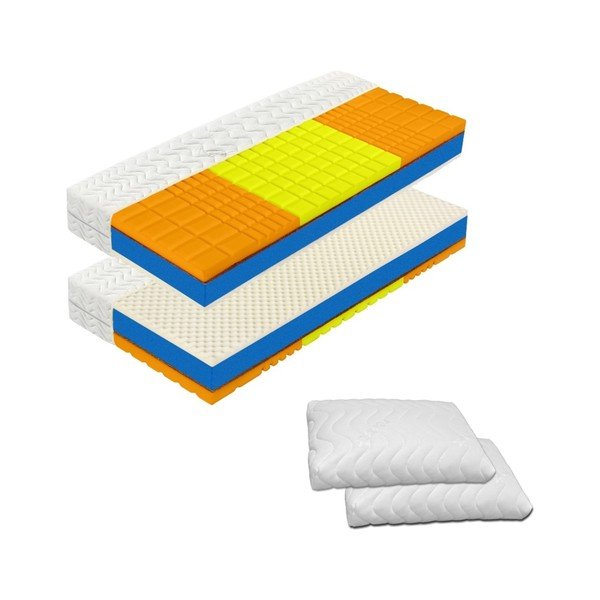 Sada 2 matrací za cenu jedné se 2 polštáři Tropico Kašmír 20, 90 x 200 cm