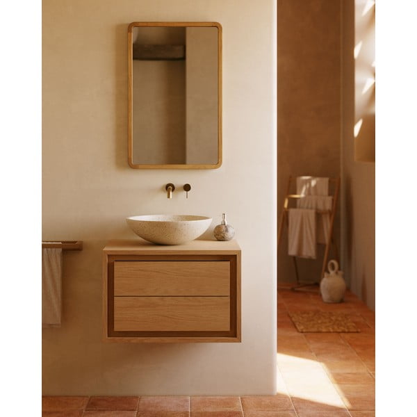 Madal tiikpuidust valamukapp 60x40 cm Kenta - Kave Home-image-1