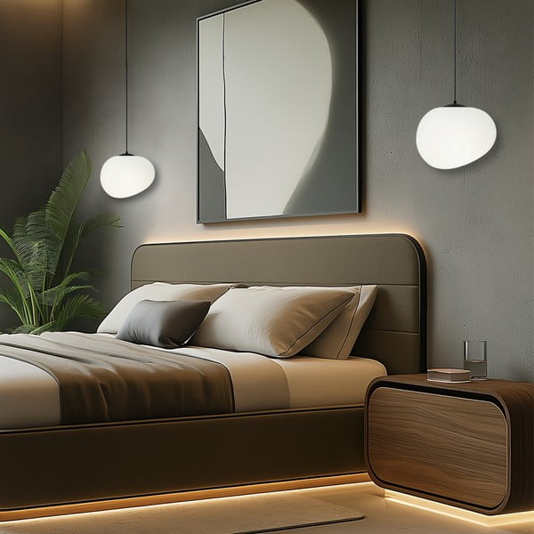 Must-valge rippvalgusti ø 25 cm Stones - Candellux Lighting-image-1