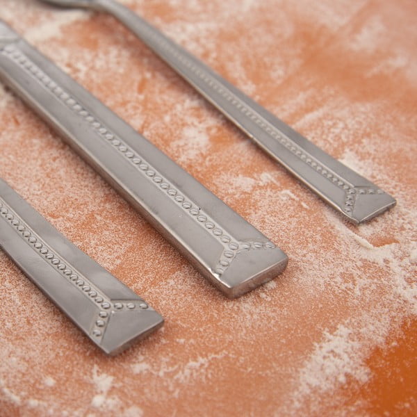 24-osaline hõbedane roostevabast terasest söögiriistade komplekt Bright - Orion-image-2