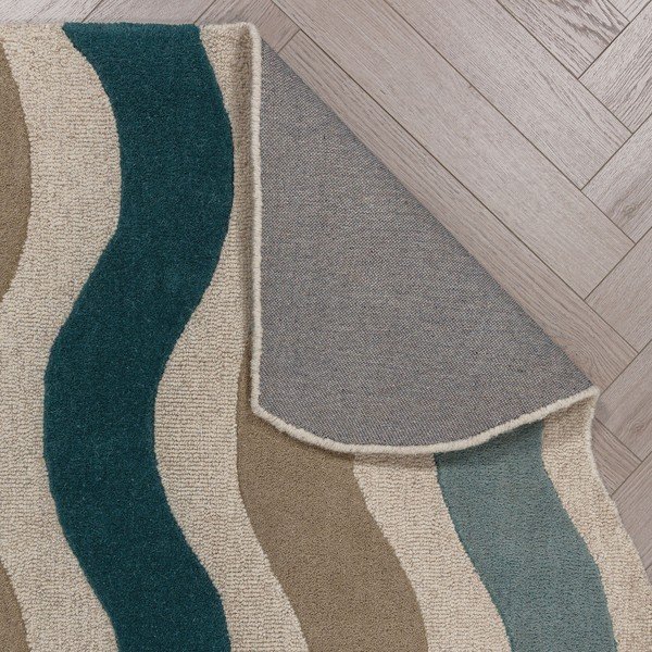 Sinine käsitsi kootud villane vaip 200x290 cm Cascade Wool - Flair Rugs-image-4