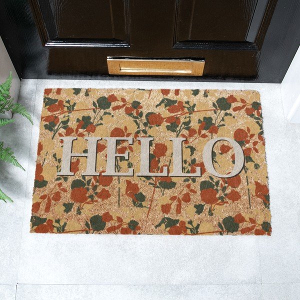 Kookoskiududest uksematt 40x60 cm Hello Floral - Artsy Doormats-image-2