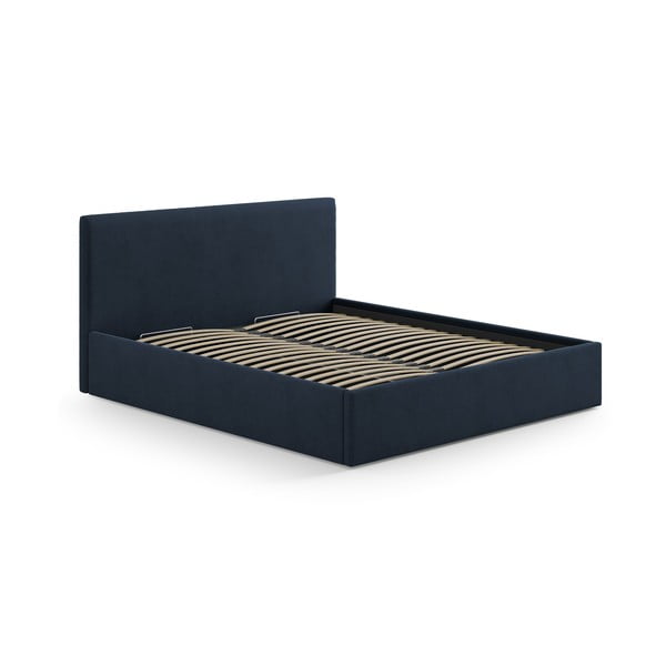 Tumesinine polsterdatud voodi peats 190,5x100 cm Remo – Micadoni-image-3