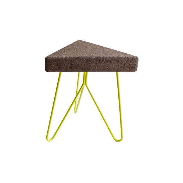 Žlutý korkový stolek Galula Tres Dark