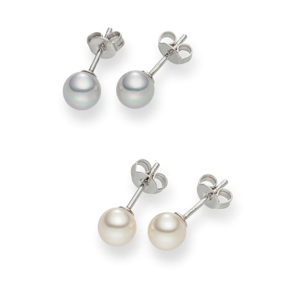 Sada 2 párů perlových náušnic Nova Pearls Copenhagen Défeibos
