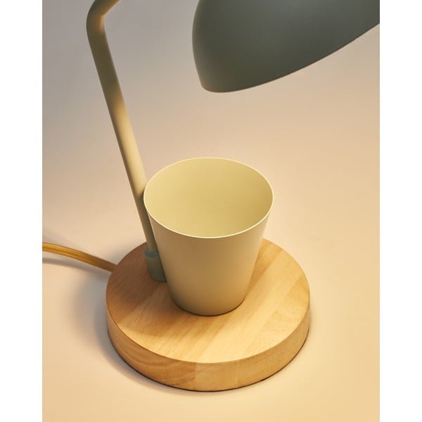 Mündivärvi metallist varjuga laualamp (kõrgus 37 cm) Katia - Kave Home-image-3