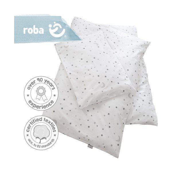 Valge puuvillane beebide voodipesu 100x135 cm Sternenzauber - Roba-image-3