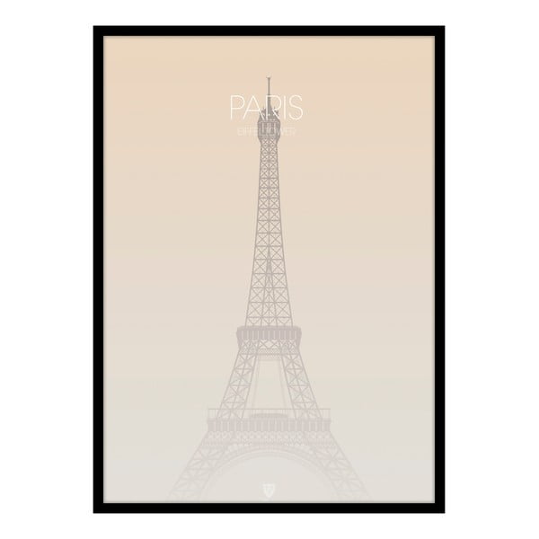 Plakat raamis 50x70 cm Paris Eiffel Tower - Malerifabrikken