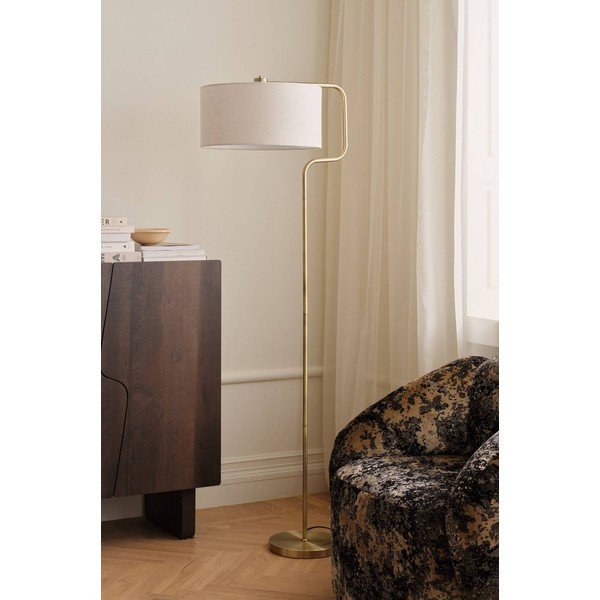 Kreemikas/messingvärvi kangast põrandalamp (kõrgus 160 cm) Josho - Ellos Home-image-1