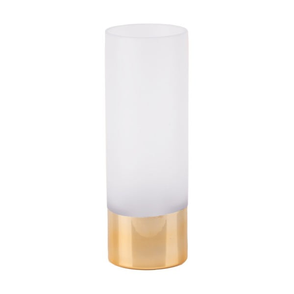 Bílo-zlatá skleněná váza PT LIVING Glamour, výška 25 cm