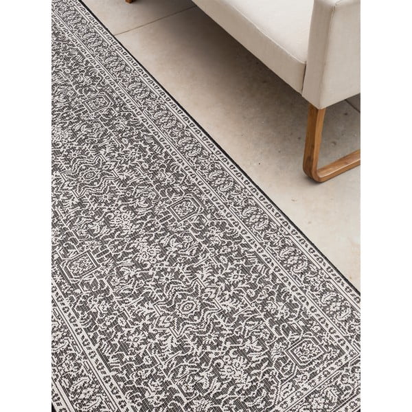 Must-valge sise- ja välivaip 80x250 cm Duet Kona - NORTHRUGS-image-4