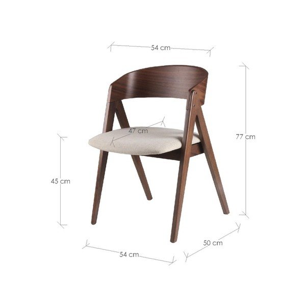 2 söögitooli komplekt koos beeži istmepehmendusega Rina - sømcasa-image-1