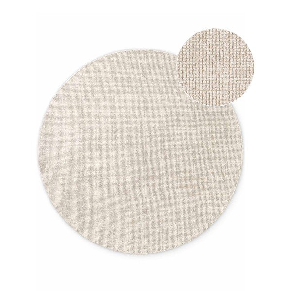 Kreem käsitsi kootud villane ümmargune vaip ø 160 cm Greenwich - Ted Baker