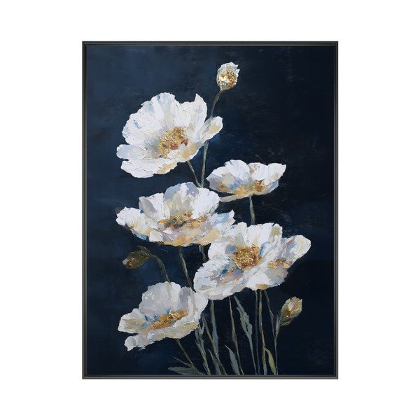 Trükitud pilt raamiga 60x80 cm White Poppies - Styler