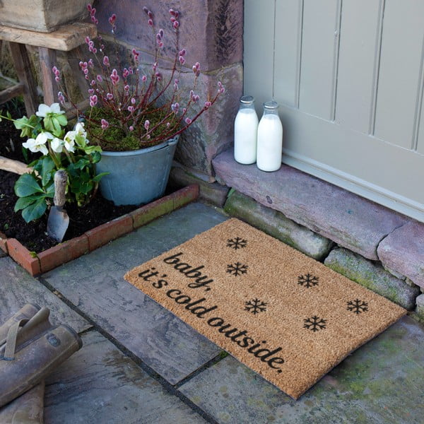Jõulumotiiviga kookoskiududest matt 40x60cm Baby It's Cold Outside – Artsy Doormats-image-3