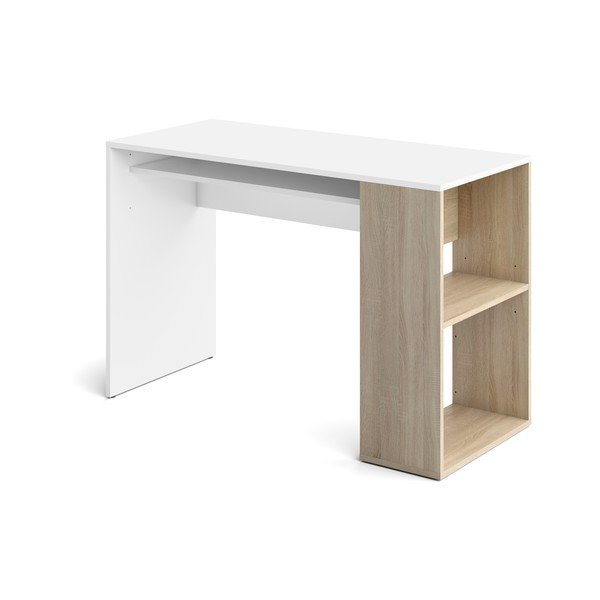 Valge tammepuust töölaud 114x50 cm Yale - TemaHome-image-2