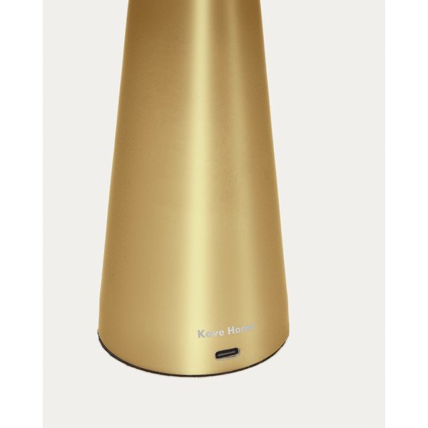 Kuldne metallist dimmerdatav LED-lauavalgusti (kõrgus 25 cm) Arenys - Kave Home-image-2