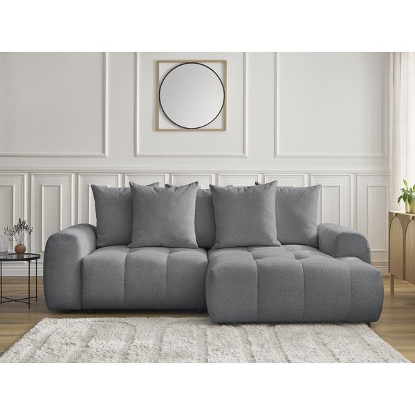 Hall šenillist panipaigaga nurgadiivanvoodi (parem nurk) Roxelane - Bobochic Paris-image-1