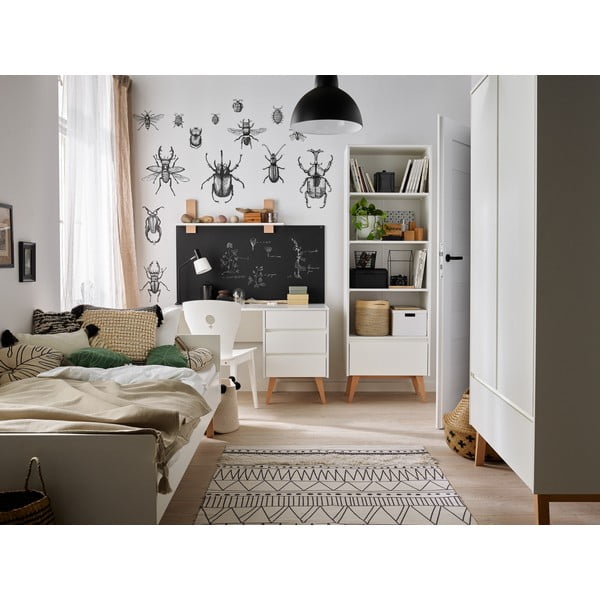 Valge laste raamaturiiul , 65 x 200 cm Swing - Pinio-image-1