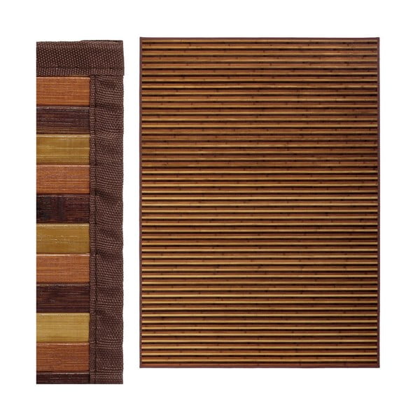 Pruun-sinepivärvi bambusest vaip 180x250 cm - Casa Selección-image-1