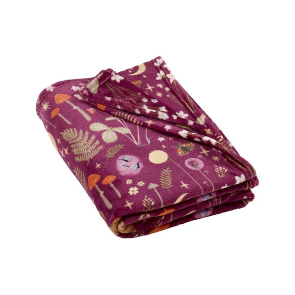 Lilla mikroplüüsist tekk 130x170 cm Enchanted Twilight Animals - Catherine Lansfield