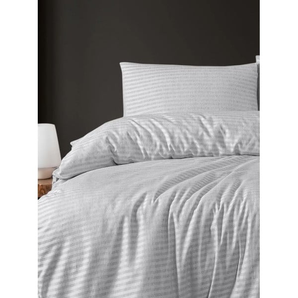 Helehall 4-osaline pikendatud voodipesu kaheinimesevoodile koos linaga 200x220 cm - Mila Home-image-2