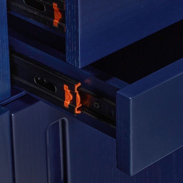 Tumesinine-hall saarepuidust raamaturiiul 45x177 cm Study - Hübsch-image-3