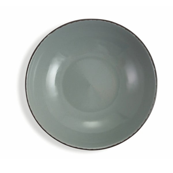 Sada 6 tmavě šedých polévkových talířů z kameniny Villa d'Este Canapa