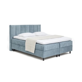 Sinine vedruvoodi voodi koos panipaigaga 180x200cm Elva Bold Line - Bonami Selection
