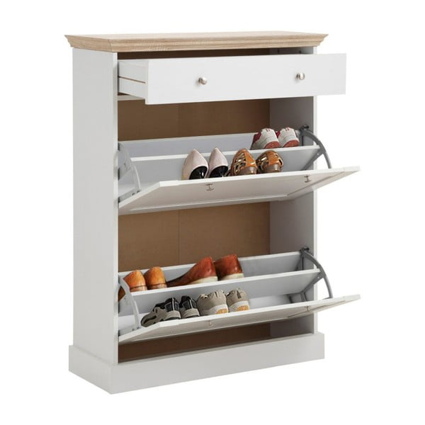 Tammepuust detailidega valge kingakapp Bruce - Støraa-image-1