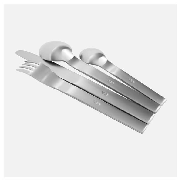 Hõbedane 24-osaline roostevabast terasest söögiriistade komplekt Boldi - FABINI-image-4