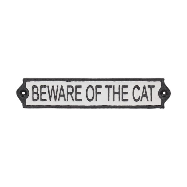 Malmist märk 26x5 cm Beware of the Cat - Esschert Design