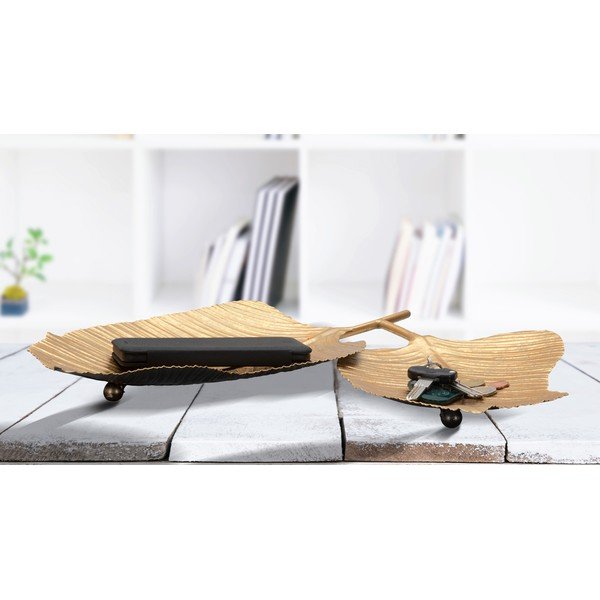 Metallist dekoratiivne kandik Double Leaf - Mauro Ferretti-image-1