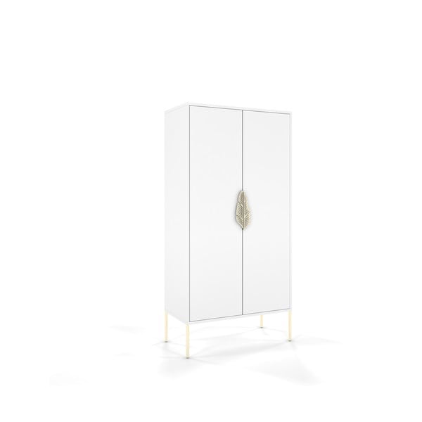 Valge riidekapp 80x160 cm Merlin - Skandica-image-2