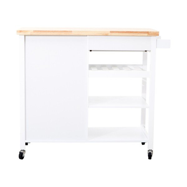 Kummipuust serveerimislaud ratastel 48x105 cm Frankfurt - Premier Housewares-image-3
