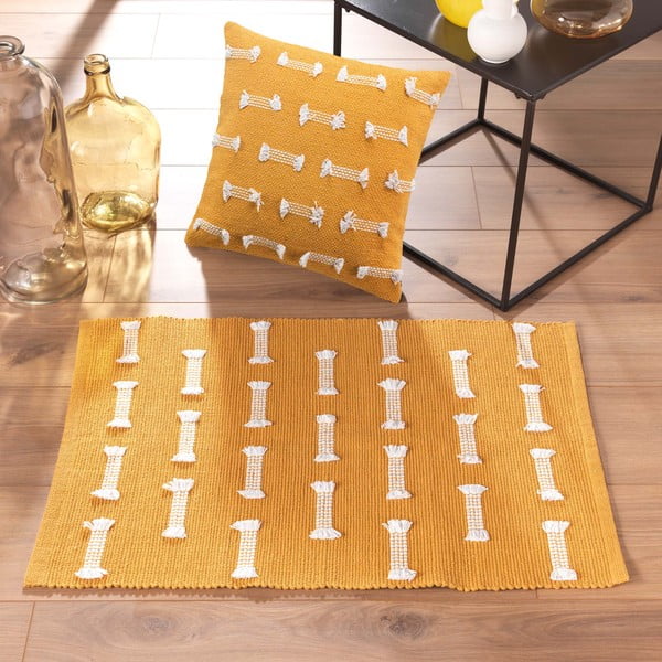 Kollane pestav vaip 50x80 cm Juline - douceur d'intérieur-image-1