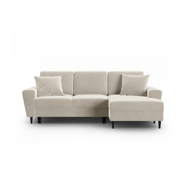 Beež sametist panipaigaga nurgadiivanvoodi (parem nurk) Kyoto - Cosmopolitan Design