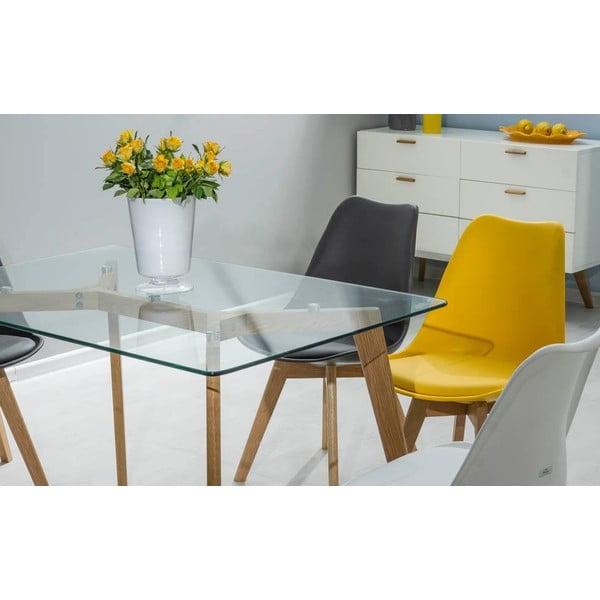 Bílá židle s dubovými nohami Signal Kris-image-2