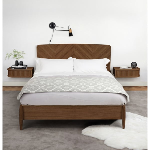 Pruun pähklipuu spooniga öökapp Farsta - Woodman-image-1