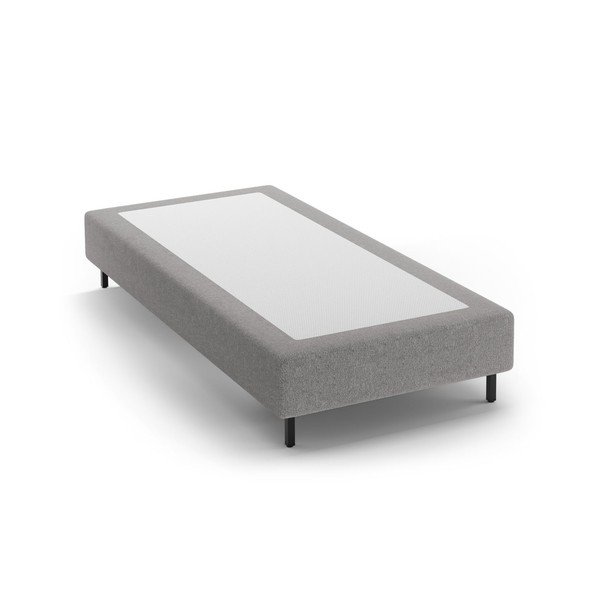 Hall polsterdatud üheinimesevoodi ilma peatsita 90x200 cm Whale - Micadoni