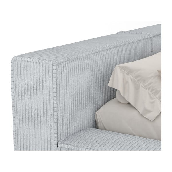 Helehall polsterdatud kaheinimesevoodi koos panipaiga ja voodipõhjaga 160x200 cm Voliera - Maison de Rêve-image-4