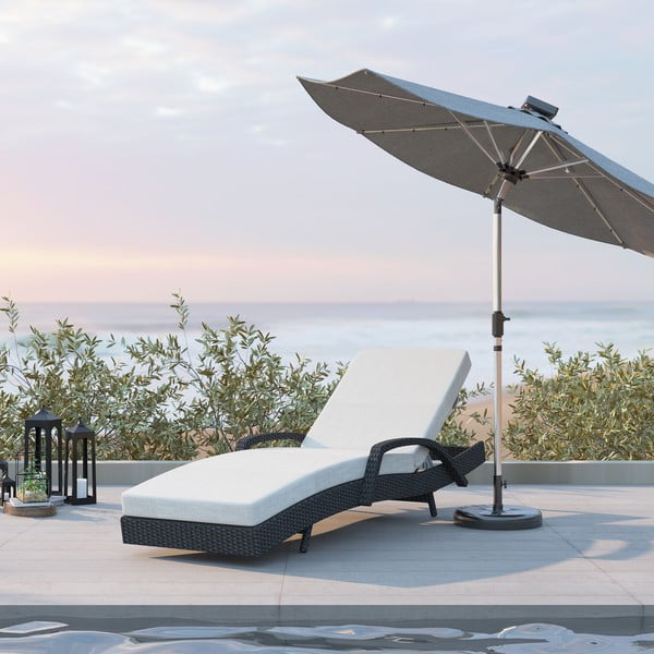 Pruun-beež kunstlikust rotangist aia lamamistool Redondo - Unique Furniture-image-1